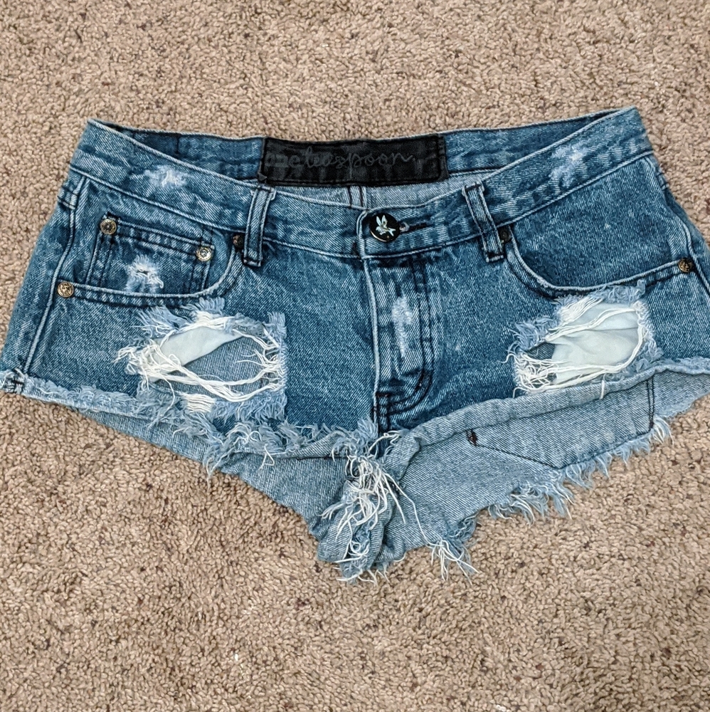 One teaspoon distressed denim shorts